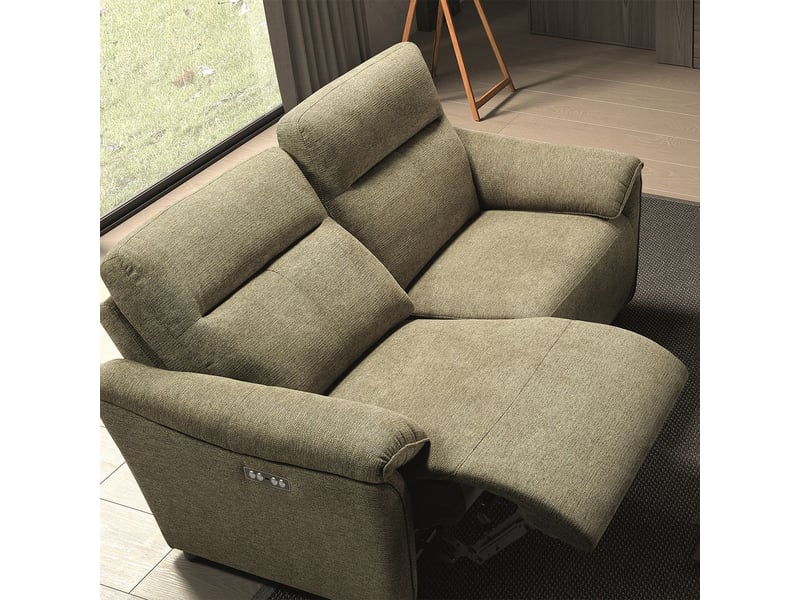  Canapé 3 places électrique relax zéro gravity tissu vert chiné - balco BALCO - Conforama D