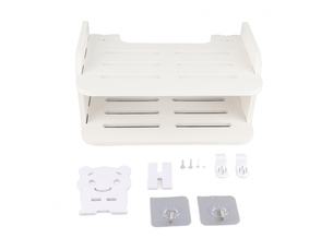 Étagère de rangement pour décodeur perforée, cloison décorative avec support d'angle rond anti-collision