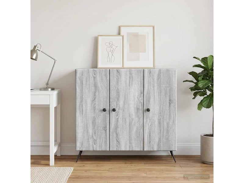Buffet - bahut - meuble de rangement sonoma gris 89 x 34,5 x 80 cm bois d'ingénierie - Conforama B