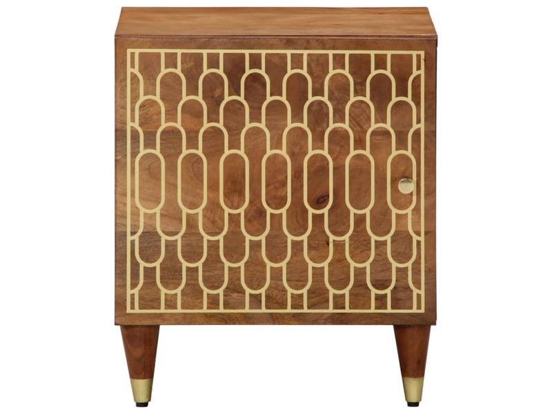  Tables de chevet 2 pièces 40x33x46 cm bois de manguier solide  - Conforama A