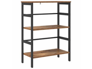 Étagère 2 niveaux, étagère de rangement 60 x 29,5 x 81 cm bois d'ingénierie shl3322
