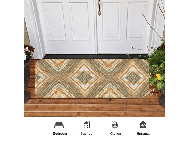  Tapis de sol antidérapant et absorbant, paillasson pour entrée de maison, salon, grain de marbre (60 x 180 cm) - comfortxl JY24693-04 - Conforama E
