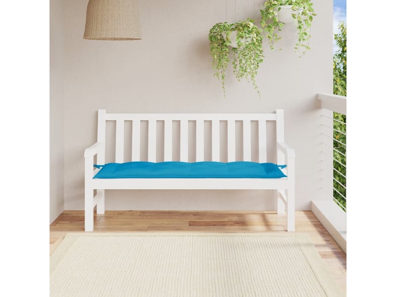  Coussin de banc de jardin, coussin d'assise bleu clair 150x50x7 cm tissu oxford cf52678  - Conforama B