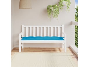 Coussin de banc de jardin, coussin d'assise bleu clair 150x50x7 cm tissu oxford cf52678