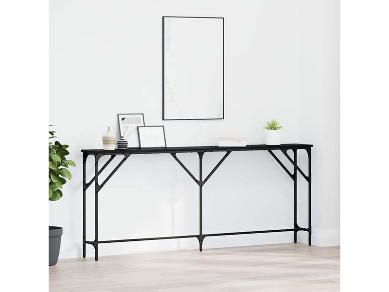  Table console - table d'appoint - table d' entrée chêne noir 180 x 23 x 75 cm  - Conforama B