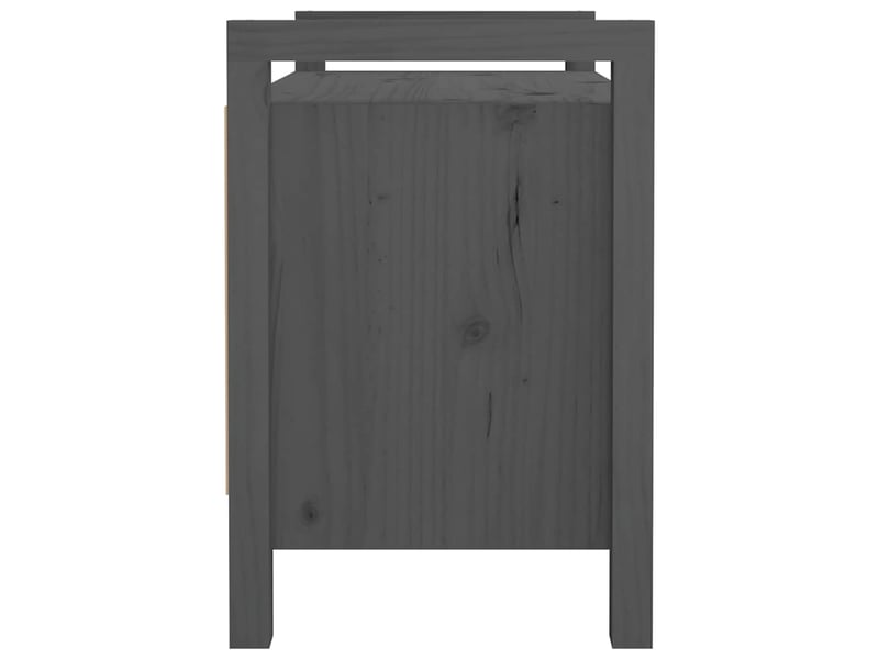  Banc d'entrée, banc interieur gris 80x40x60 cm bois de pin massif  - Conforama E