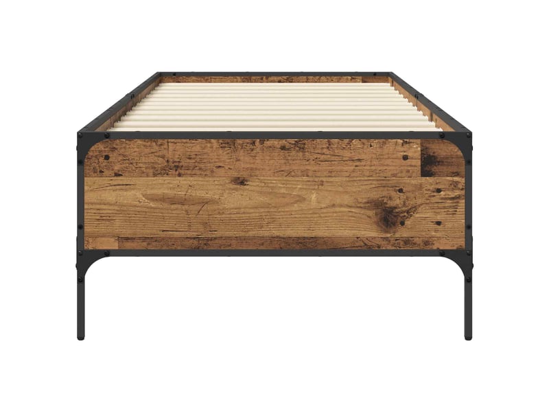 Lit simple- lit adulte - cadre de lit bois ancien 80 x 200 cm bois d'ingénierie - Conforama C