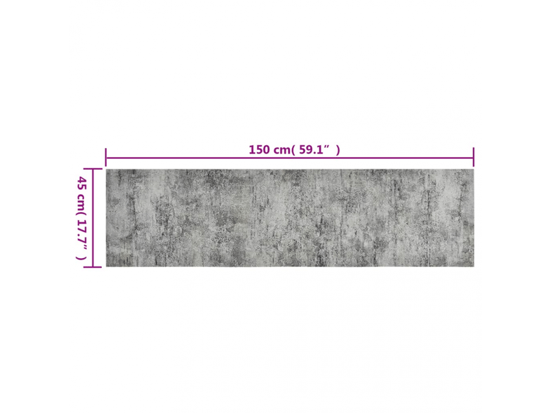  Tapis de cuisine lavable aspect béton velours 45x150cm - comfortxl 136570 - Conforama E