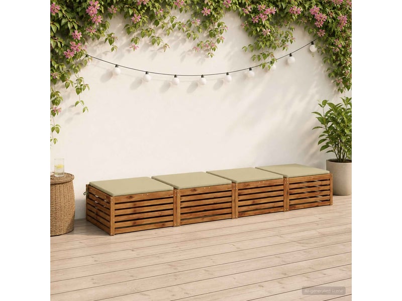 Lot de 4 coussins de siège, coussins d'assise soest 100 % polyester cf60184 - Conforama B