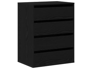 Commode 3 tiroir(s) coloris noir largeur 60 cm