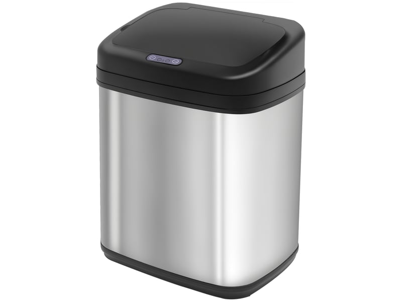  Poubelle automatique 20 l avec capteur en acier inoxydable 33 x 25 x 42,5 cm  - Conforama A