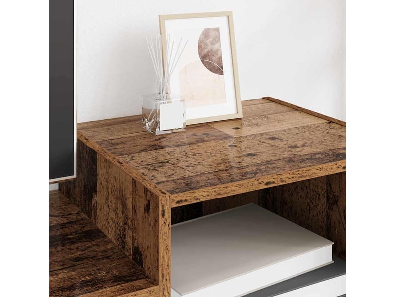  Meuble tv - banc tv - meuble de rangement 160 x 35 x 55 cm bois ancien bois d'ingénierie  - Conforama D