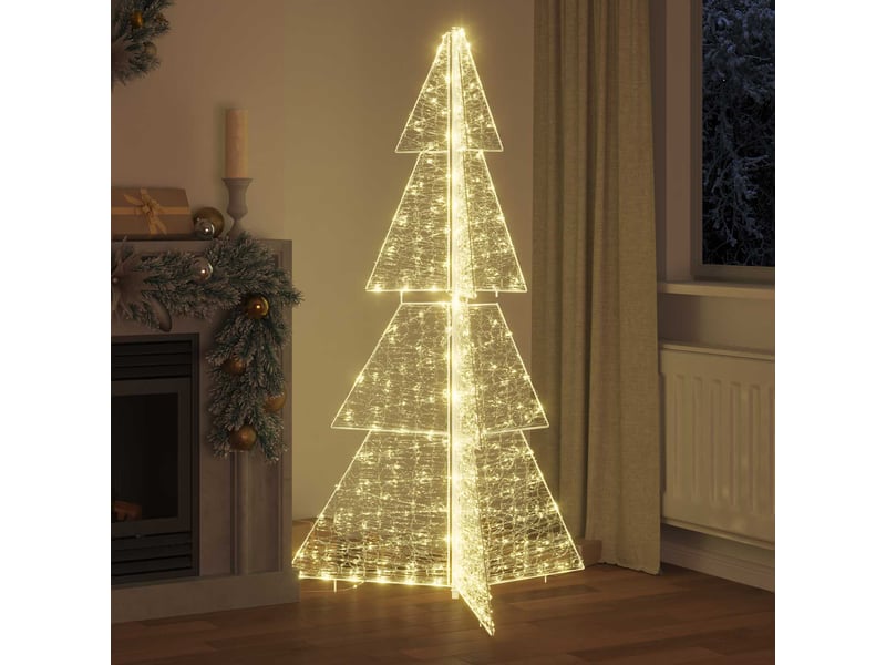  Sapin de noël - arbre de noël 240 led blanc chaud 180 cm acrylique  - Conforama C