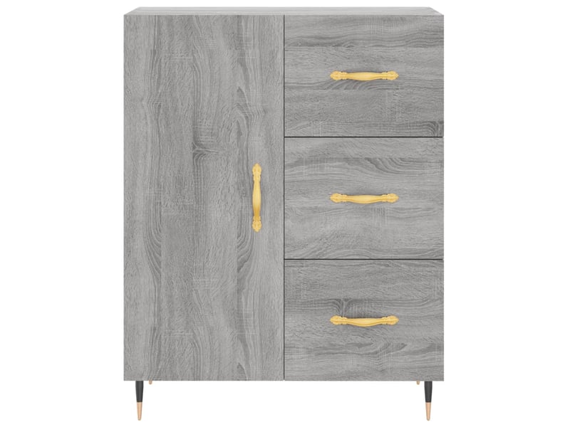  Buffet - bahut - meuble de rangement sonoma gris 69,5x34x90 cm bois d'ingénierie  - Conforama E