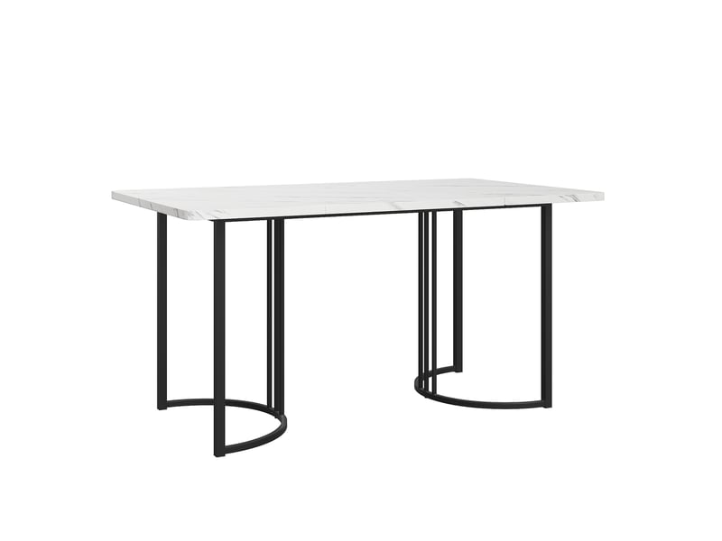  Ensemble table à manger et 6 chaises, en métal, 7 pièces, pour maison et appartement, mobilier fonctionnel pour intérieur  - Conforama C