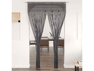 Rideau en macramé, rideau de porte anthracite 140x240 cm coton cf43857