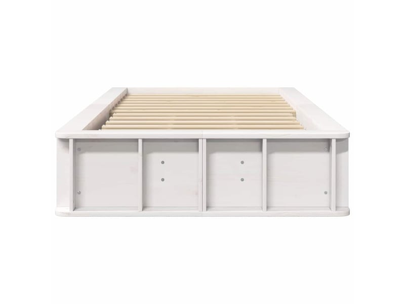  Lit simple- lit adulte -  cadre de lit blanc 90 x 190 cm bois de pin massif  - Conforama D
