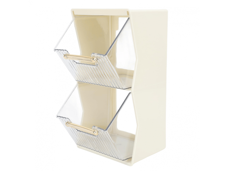  Boîte de rangement pour sachets de thé, rangement séparé, grande ouverture, magnifique organiseur pour capsules de café, sachets de thé, etc.  - Conforama A