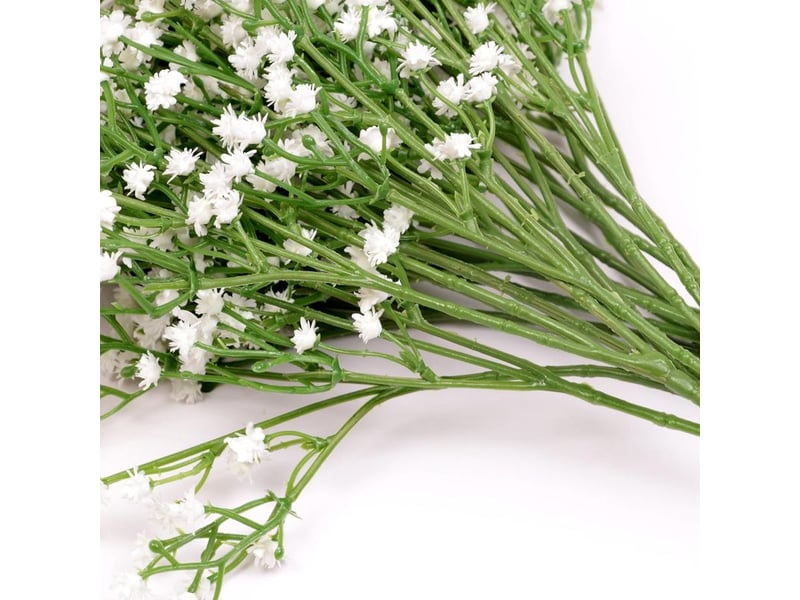  Langray – gypsophile artificielle 12pc fleurs en soie blanche 53 cm – décor mariage, fête, bureau – facile à entretenir, sans arrosage  - Conforama C