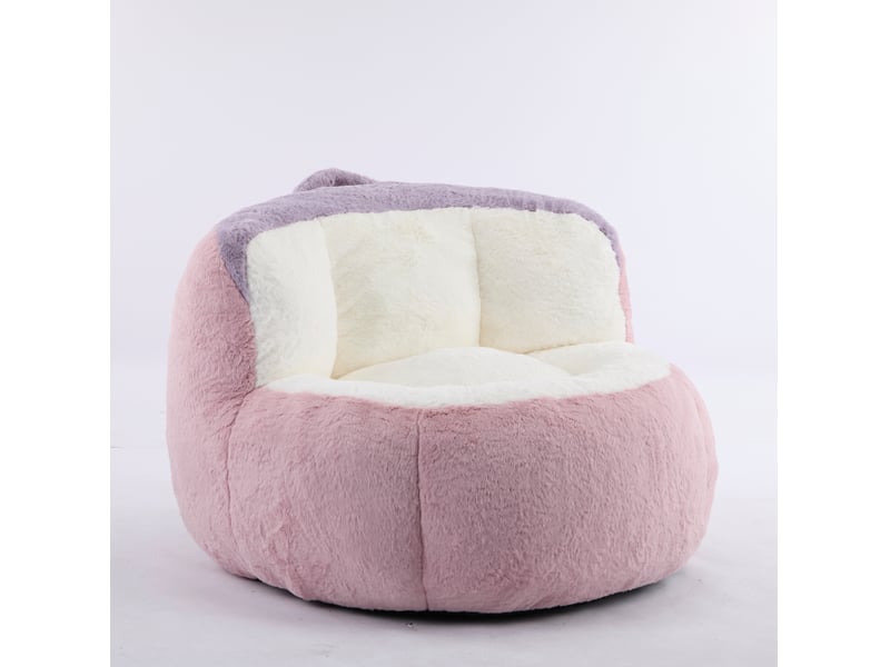  Fauteuil poire 106x110x77 cm multicolore rose blanc violet  - Conforama A