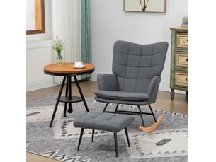Pouf / repose pied MIVRAY gris