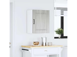 Meuble de rangement, armoire murale de cuisine kalmar en bois d'ingénierie gris sonoma