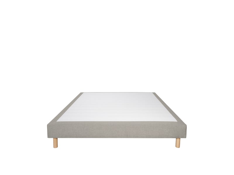 Sommier tapissier tissu sisal - pierre - 100x190 3SO0205181019.C147 - Conforama A