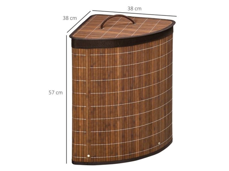  Panière à linge 55 l avec couvercle amovible 38 x 38 x 57 cm evryae  - Conforama C