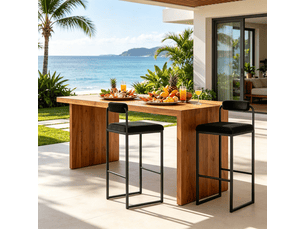 tabouret de bar  PANGIVO T5828P534124 - noir hauteur d'assise 75 cm vendu Par paire