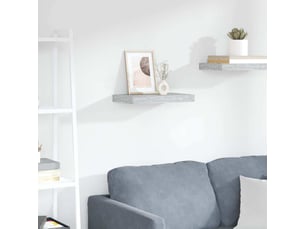 Étagère flottante, étagère murale gris béton 40x23,5x3,8 cm mdf cf42308