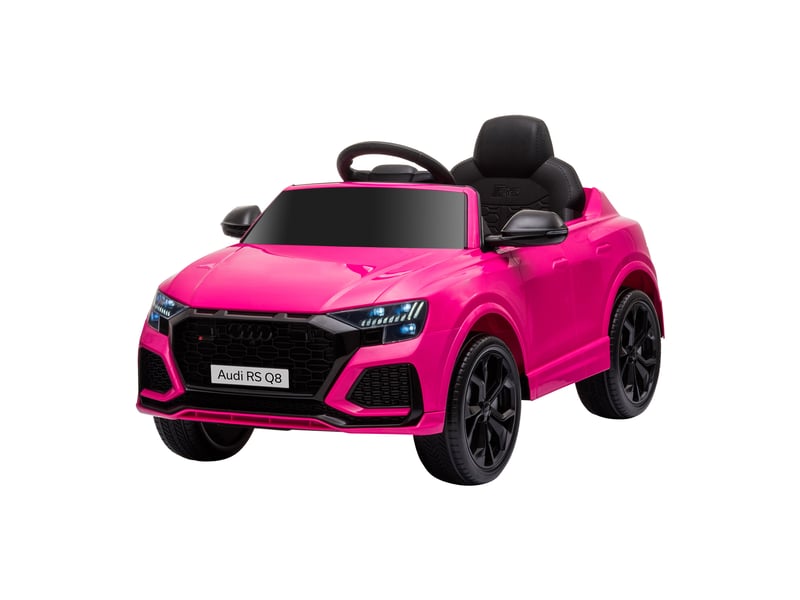  Voiture électrique enfants sous licence audi rs q8, véhicule électrique avec télécommande, usb, bluetooth, rose  - Conforama B