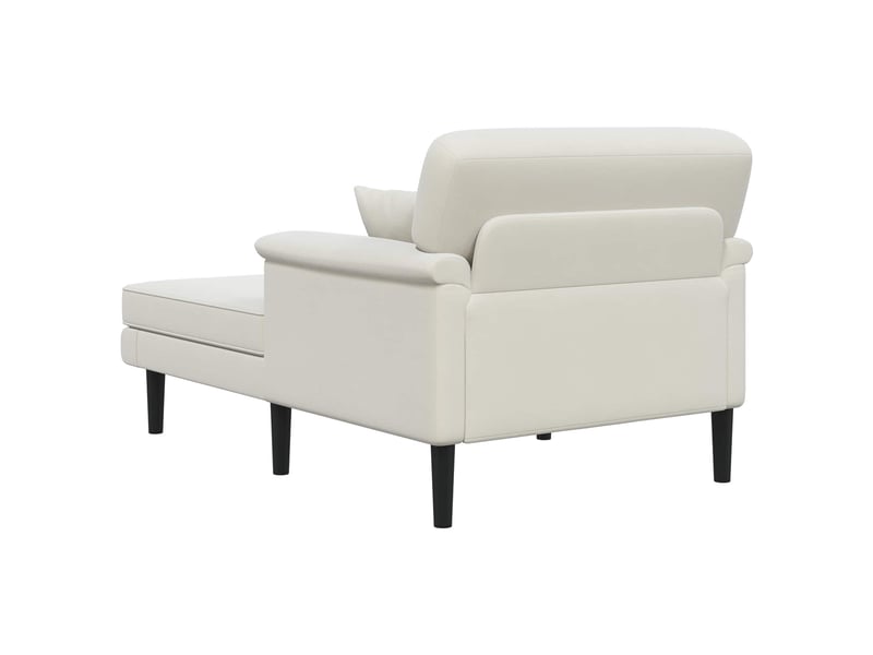 Vidaxl chaise longue crème velours - Conforama E
