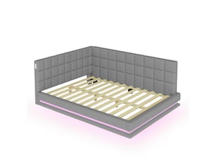 Lit banquette 160x200 cm <strong></strong> <strong>Fay Lum</strong> coloris gris
