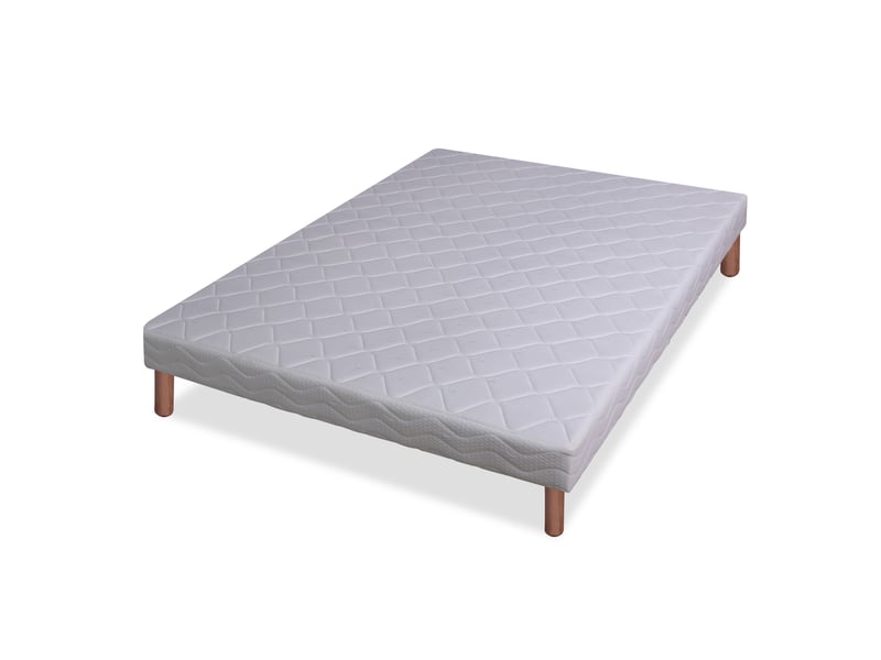  Sommier tapissier 14 lattes garni polyéther 140x190cm  - Conforama B