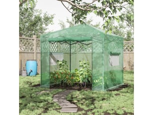 Serre de jardin - porte et fenêtres enroulables - couverture pe imperméable - cadre en acier