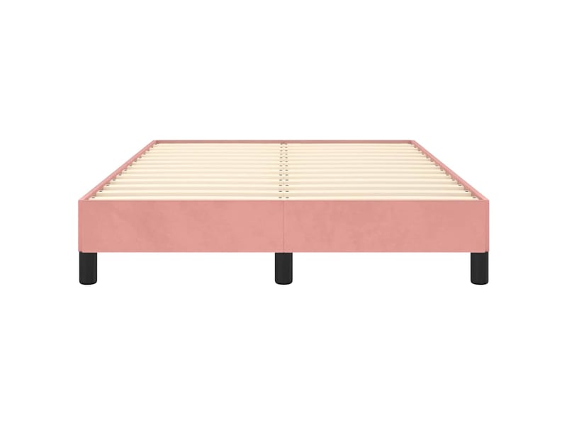  Lit double- lit adulte -  cadre de lit sans matelas rose 120x190 cm velours  - Conforama D