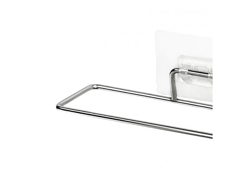  Porte-serviettes de salle de bain, distributeur mural sans perçage, support en acier inoxydable pour cuisine  - Conforama B