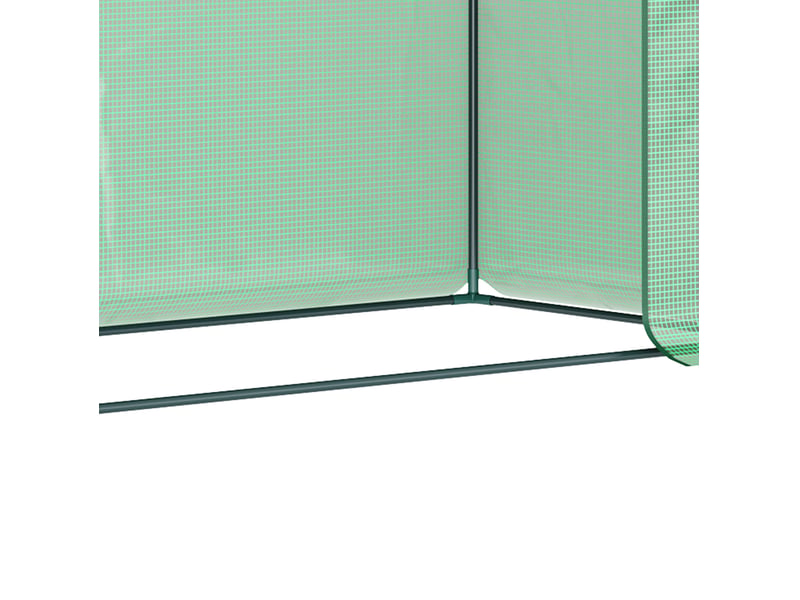  Serre de jardin verte en pe avec cadre acier, porte enroulable et fenêtres latérales, 200 x 76 x 168 cm  - Conforama E