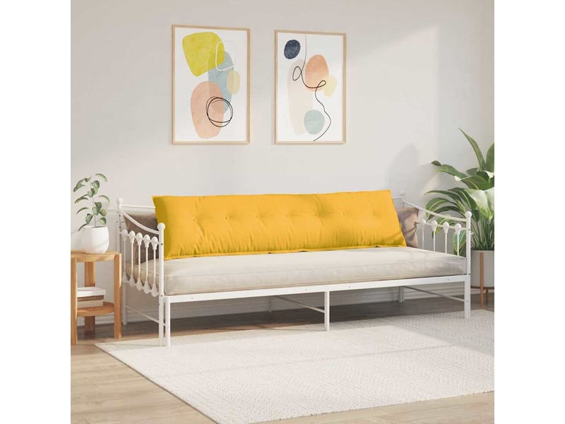  Coussin de dos, coussin de dossier jaune clair 200 x 50 cm tissu en velours côtelé cf54782  - Conforama D