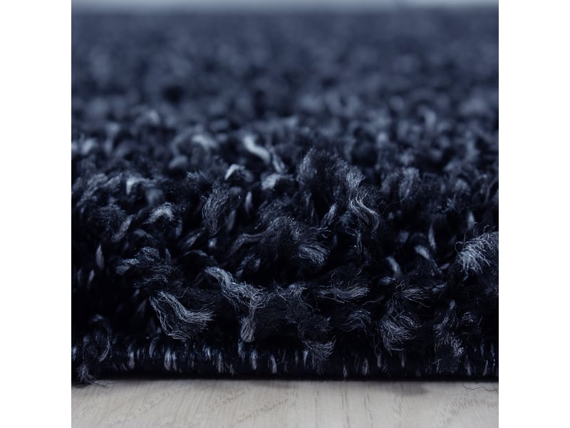 Shaggy - tapis uni rond - bleu foncé 200 x 200 cm LIFE2002001500NAVY - Conforama C