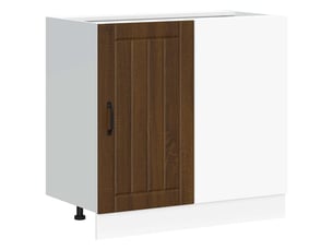 Meuble de rangement, meuble bas de cuisine chêne marron bois d'ingénierie