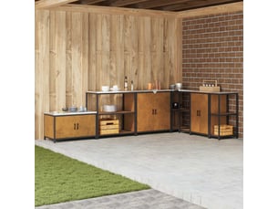 Étagère de cuisine, étagère de rangement hattem rouillé 90x50x92cm acier