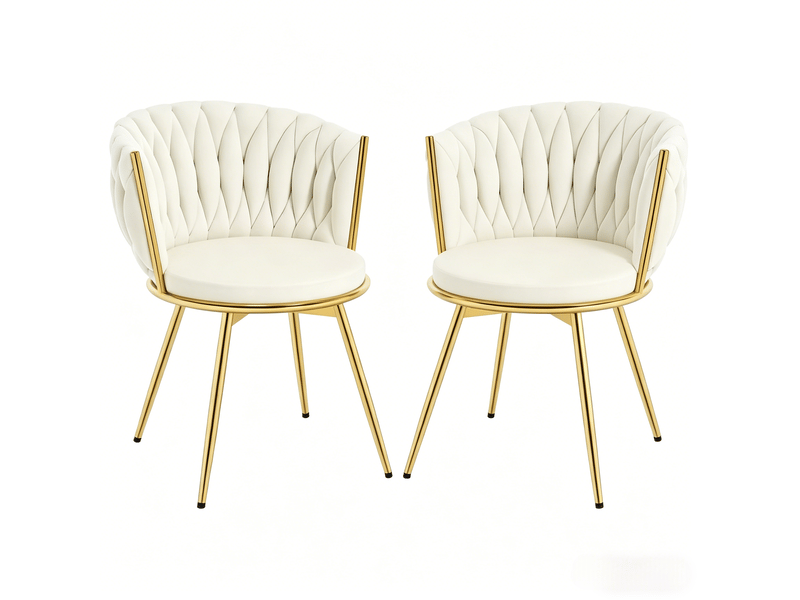  Chaises élégance lot de 2, cuisine, siège large, pivotantes, dossier rembourré confortable  - Conforama A