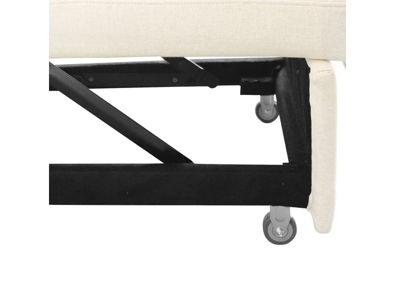 Canapé-lit 2 places 142x85 cm – beige – convertible 3-en-1, dossier réglable, usb et poches latérales - Conforama E