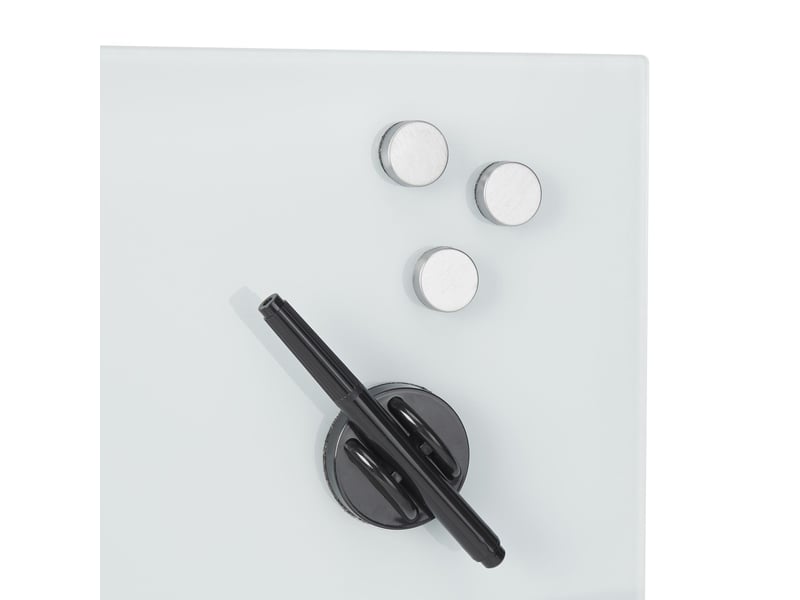  Tableau mémo magnétique moderne horizontal ou vertical 100 x 60 x 0,4 cm en verre blanc 13_0006038  - Conforama D