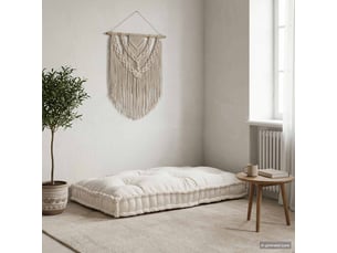 Coussin de canapé sur palette, coussin de chaise crème 120 x 80 x 12 cm tissu cf54215