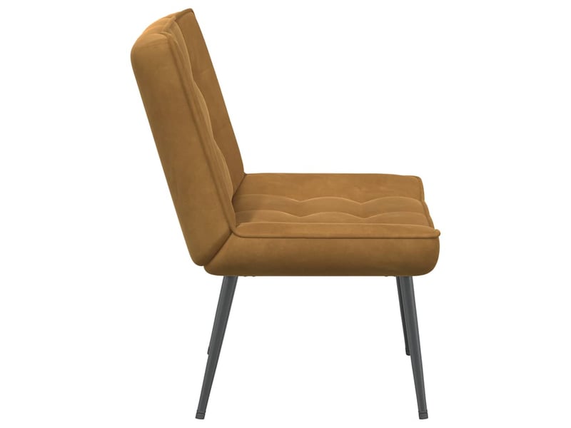  Chaise de relaxation, chaise de salon marron 64x74x84 cm velours cf28267  - Conforama E