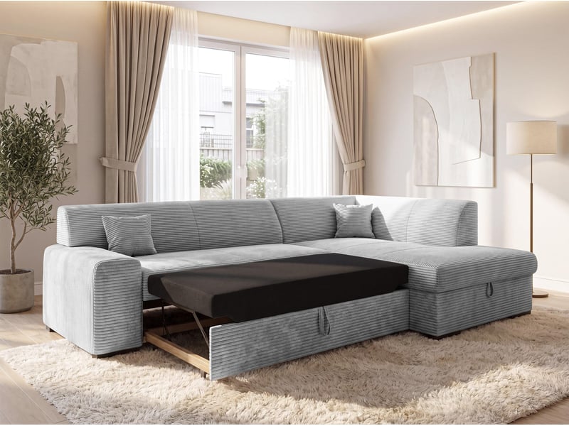 Canapé convertible lucera 260 cm avec coffre – gris clair Lucera - Conforama B