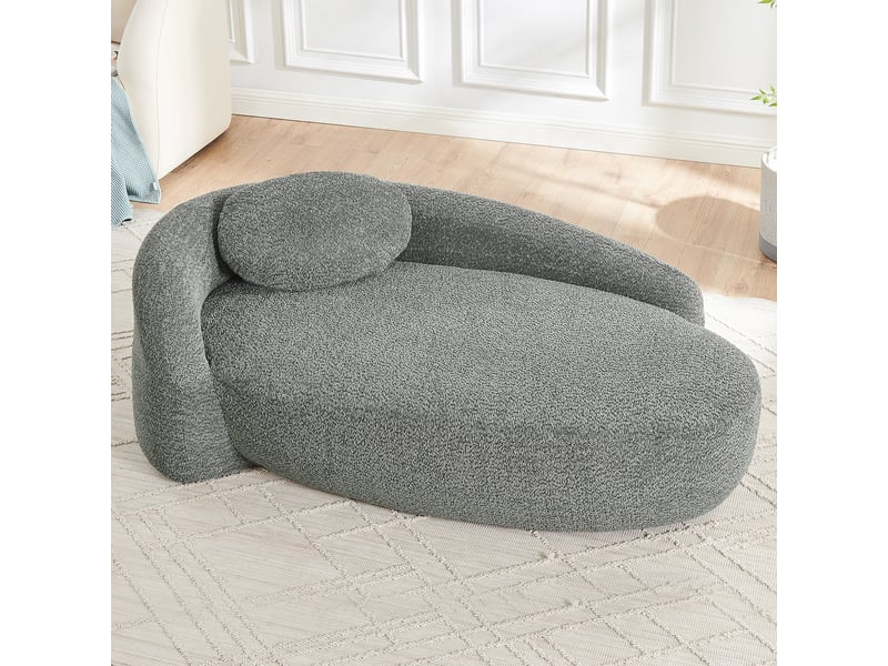  Canapé de salon, canapé tissu — en tissu polaire, pour chambre, pour salon, gris  - Conforama A