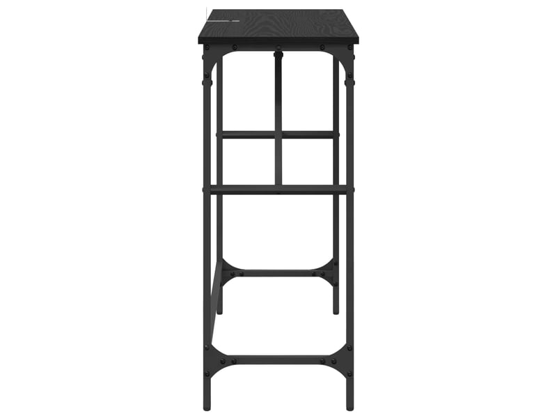  Table de chevet - table console chêne noir 75 x 32 x 75 cm bois d'ingénierie  - Conforama E